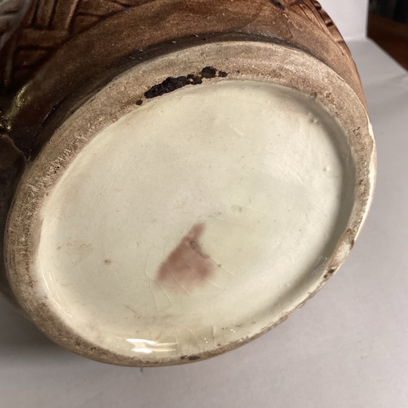 Majolica floral and anchor pitcher - Picture 7 of 7